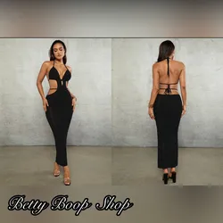 Vestido negro tejido