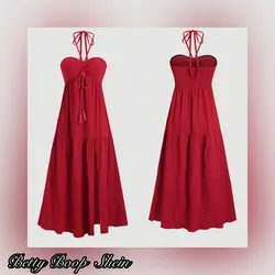 Vestido rojo bohemio