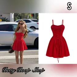 Vestido rojo corto casual