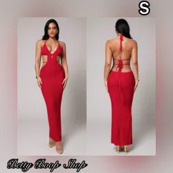 Vestido rojo tejido