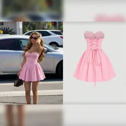 Vestido rosa corte princesa top