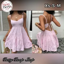 Vestido rosa pastel veraniego
