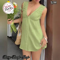 Vestido verde lima