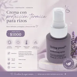 Crema para rizos con protección térmica