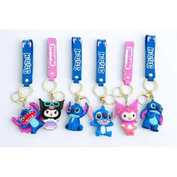 Llaveros de Stitch y Kuromi 