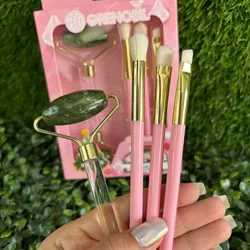 Set de 3 Brochas + Rodillo de Jade