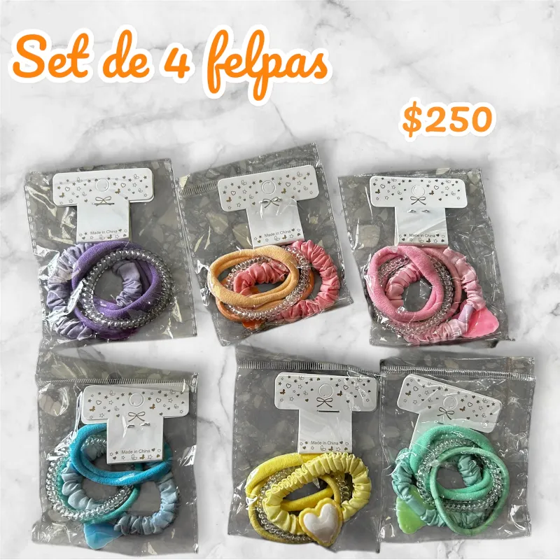 Set de 4 felpas 