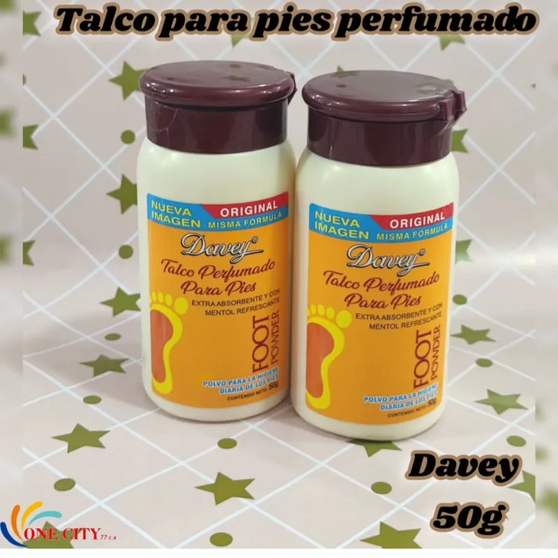 Talco para pies Davey 