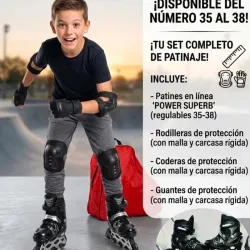 Set de Patinaje Negro 35-38