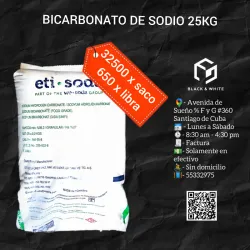 Bicarbonato de sodio de 25 kg 