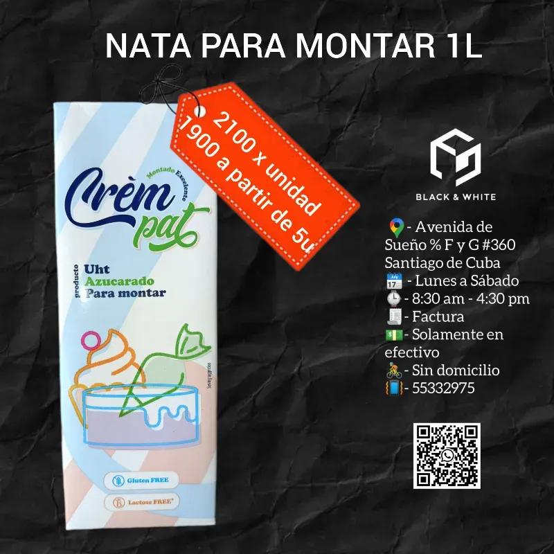 Nata para montar 1L