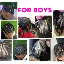 Trenzas masculinas corridas sin kanekalon