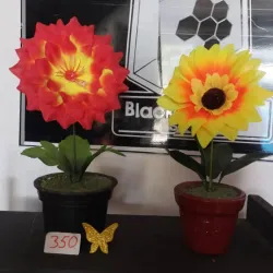 Girasoles y flores