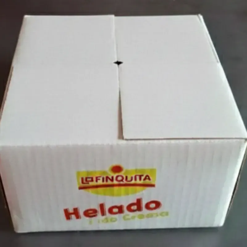 Caja de helado crema 