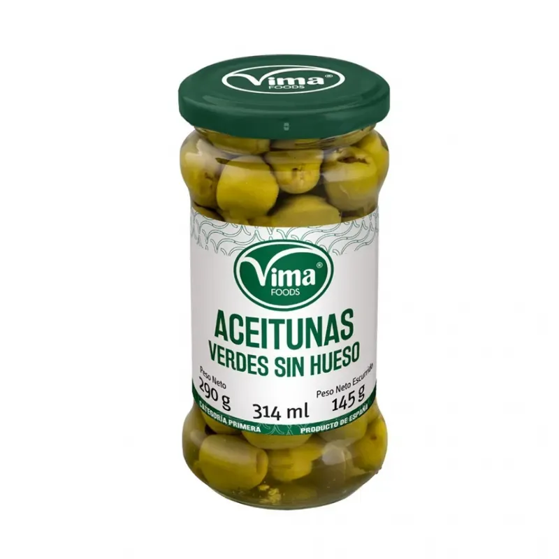 Aceitunas verdes sin hueso