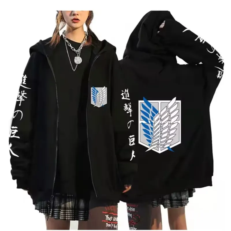 Abrigo con cierre de SNK. 🖤
