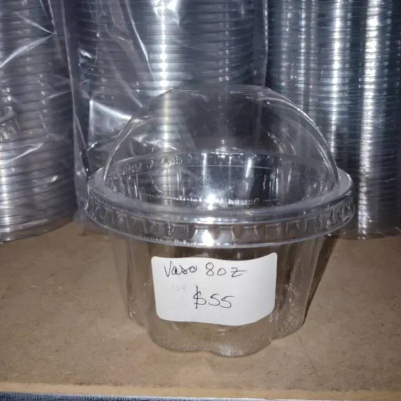 Vaso 8 Oz cxc Tapa cúpula 