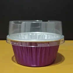 Moldes Aluminio 4 onz C/Tapa PET (C-B/A1241)