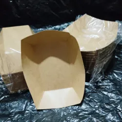 Plato de barco de cartón encerado 