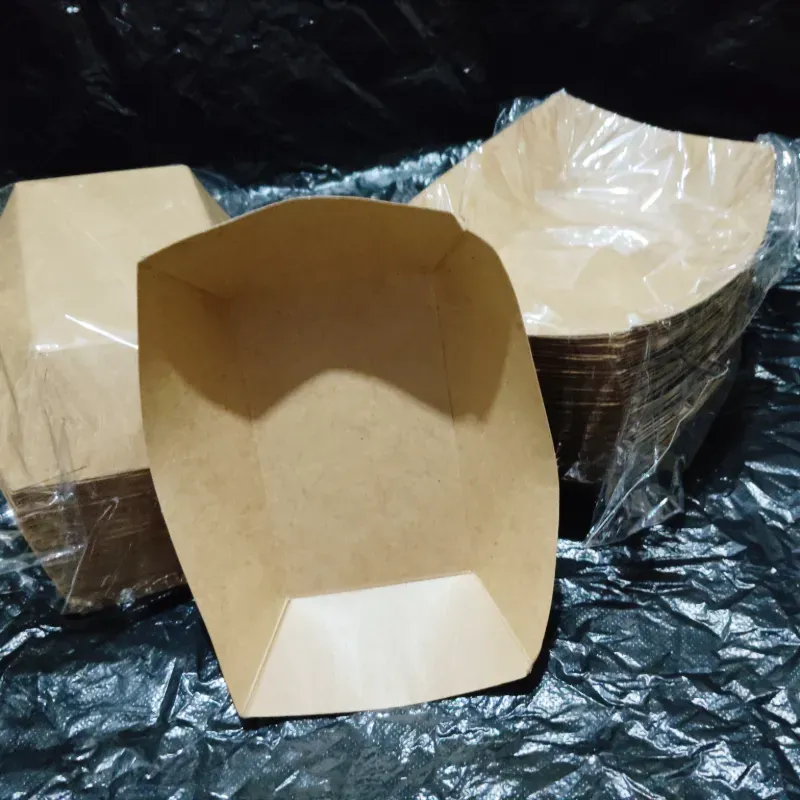 Plato de barco de cartón encerado 
