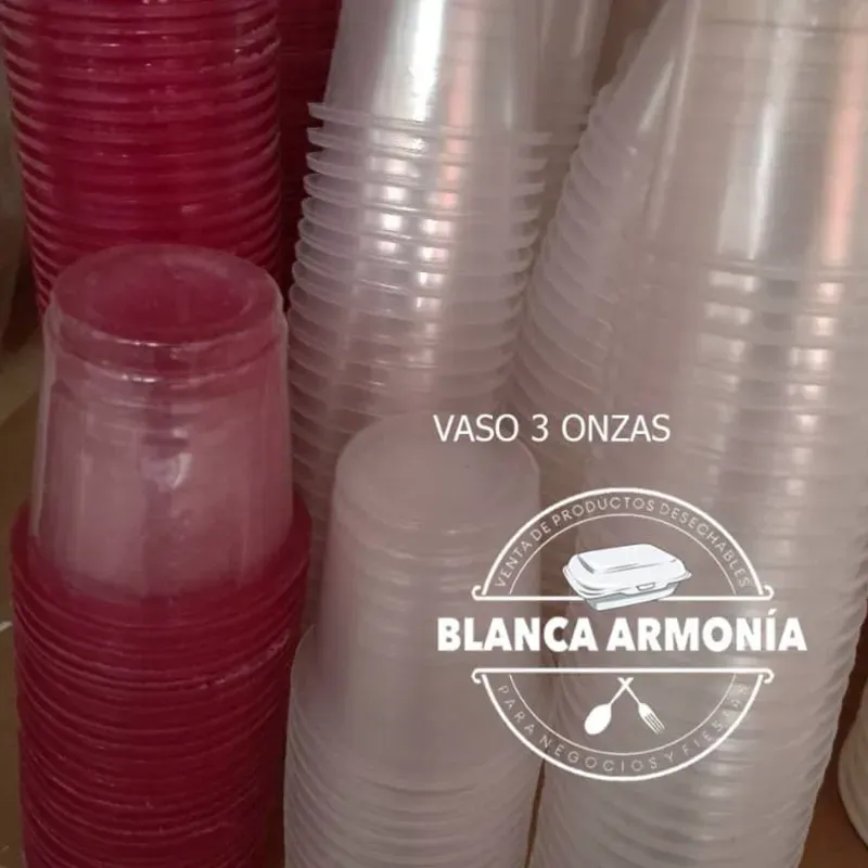 Vaso desechable 3 Oz color rosa 