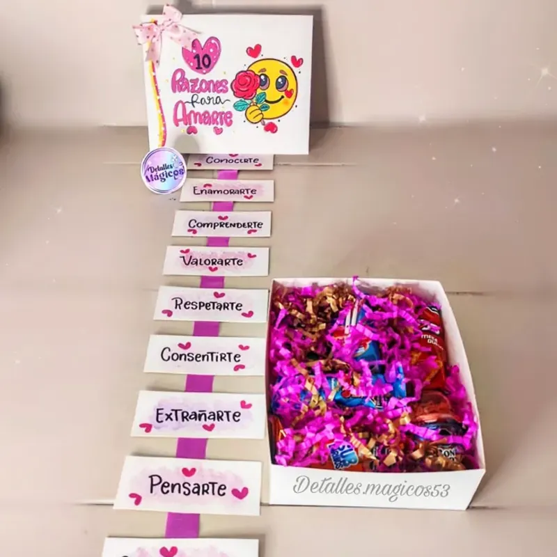 Caja 10 razones para amarte con confturas