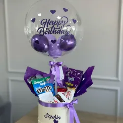 Caja con globo burbuja