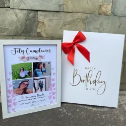 Caja cuadro con papel fotográfico 