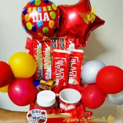 Caja de regalo con globos