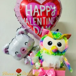 Caja de regalo con peluche