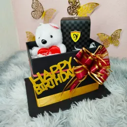 Caja de regalo feliz cumpleaños 