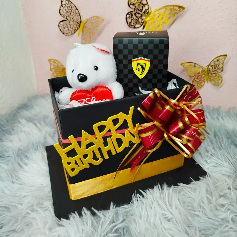 Caja de regalo feliz cumpleaños 