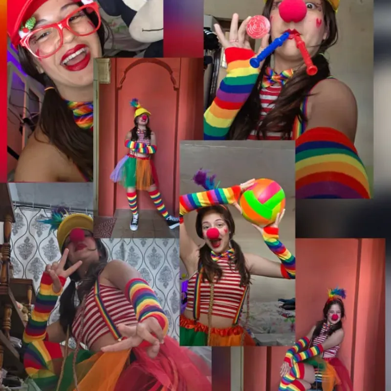 Entrega sorpresa con un personajes y Payasita Chole