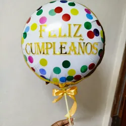 Globo en soporte con lazo 