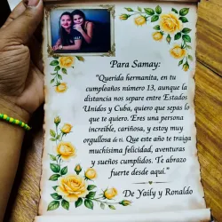 Pergamino personalizado