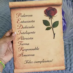 Pergamino personalizado