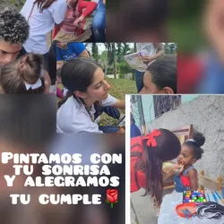 Pinta caritas de 15 a 20 niños