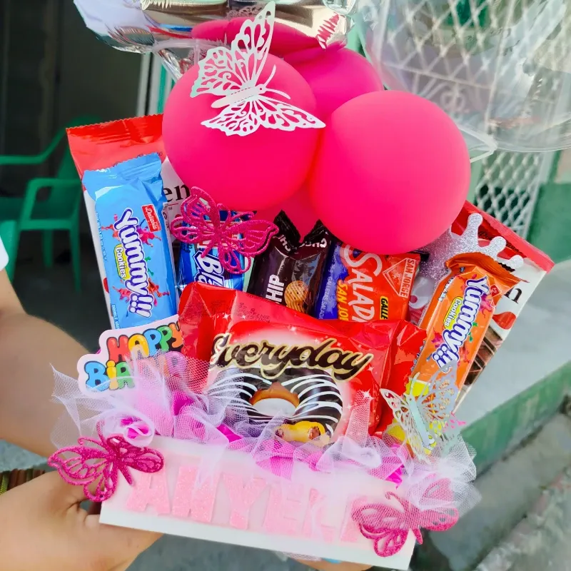 Regalo con globo burbuja