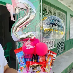 Regalo con globo burbuja