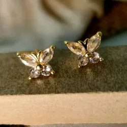 Aretes dorados Mariposa tipo 2