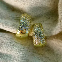 Argollas doradas Pavé 
