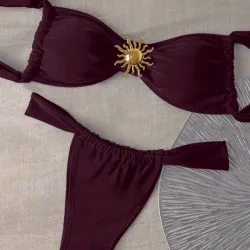 Bikini Burdeo con Sol