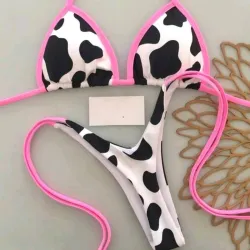 Bikini con patrón de vaca