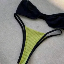 Bikini Negro y Verde
