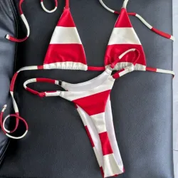 Bikini Rojo de rayas