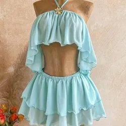 Conjunto azul celeste