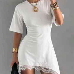 Vestido blanco con encaje