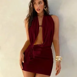 Vestido burdeos