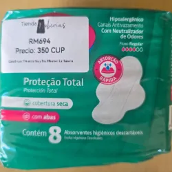 Almohadillas Sanitarias con Alas (Paquete de 8 U)