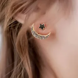 Hermosos Aretes Luna y Estrella